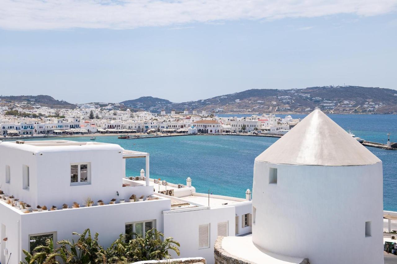 Mulino a vento tradizionale con vista sul mare